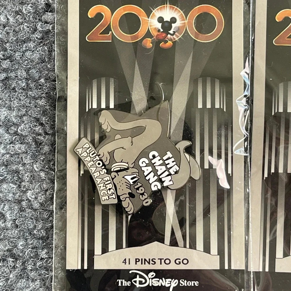 Disney Store Countdown to the Millennium Pin Set Steamboat Willie Pluto Huey 3pc